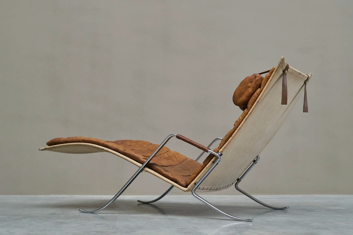 Fabricius & Kastholm FK 87 'Grasshopper' Lounge Chair in Patinated Cognac Leather, 1960s — additional view
