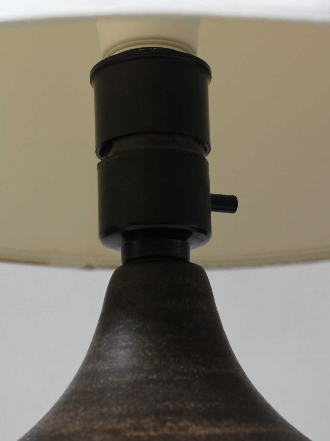 Textured Ceramic Table Lamp By Ole Bjørn Krüger, 1960s, Denmark — side angle