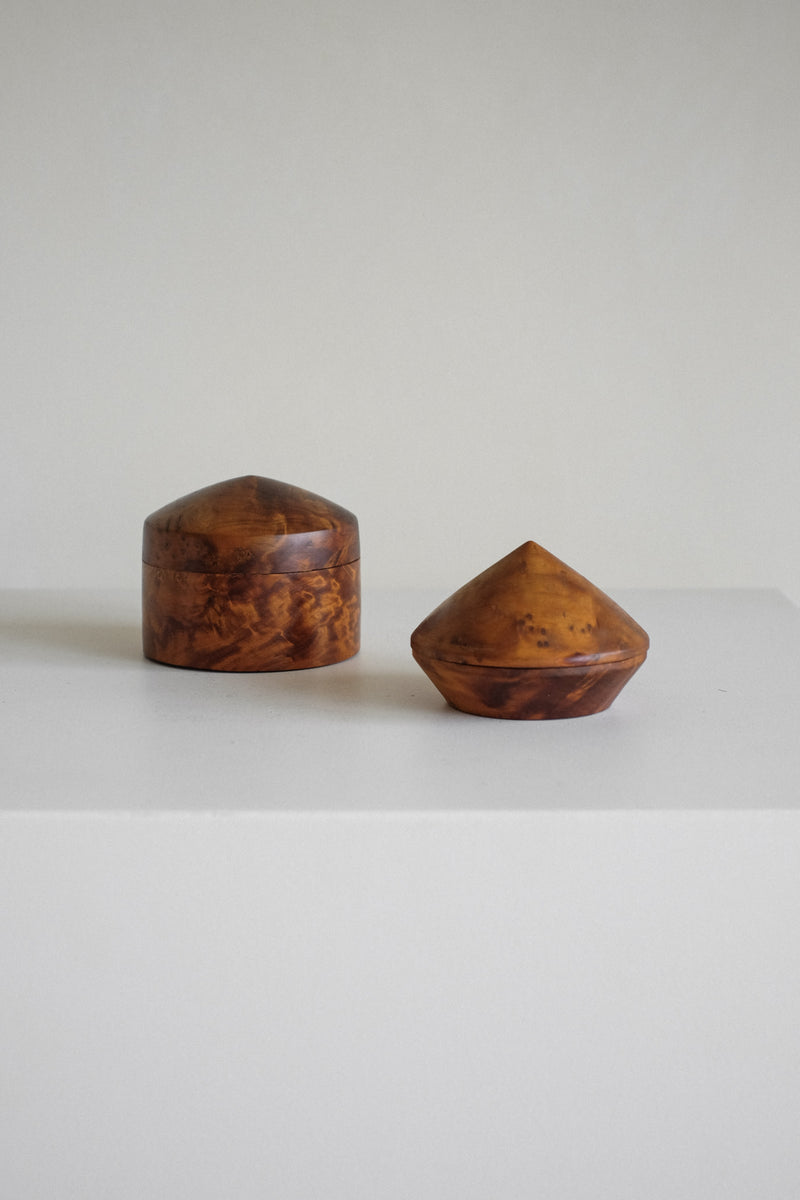 Vintage Burl Wood Jewelry Box Set by septembre studios | The Oblist