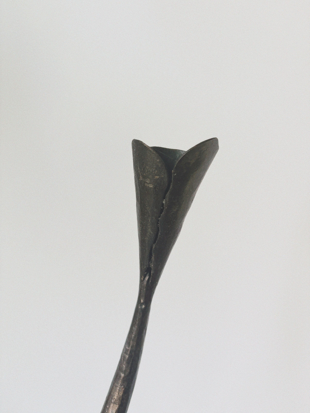 Metal Artisan Candleholder, Poland — side angle
