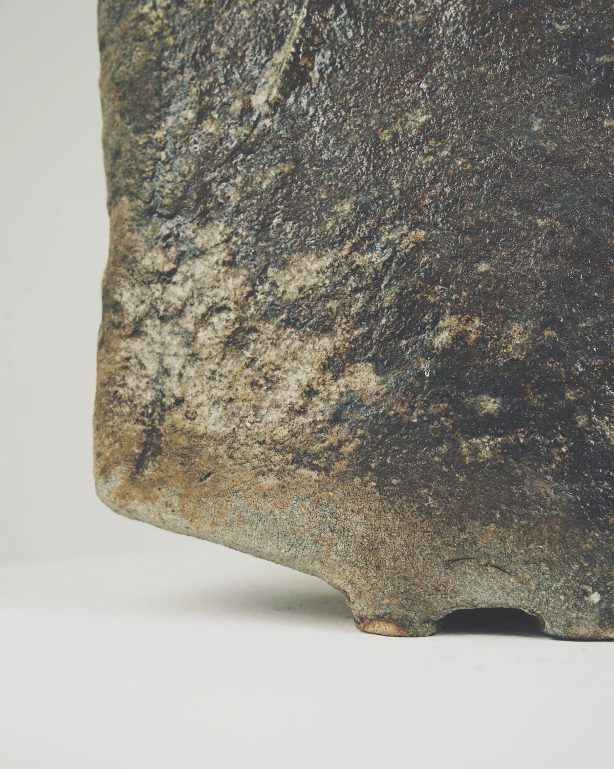Textured ceramic surface detail of large Brossard bottle vase