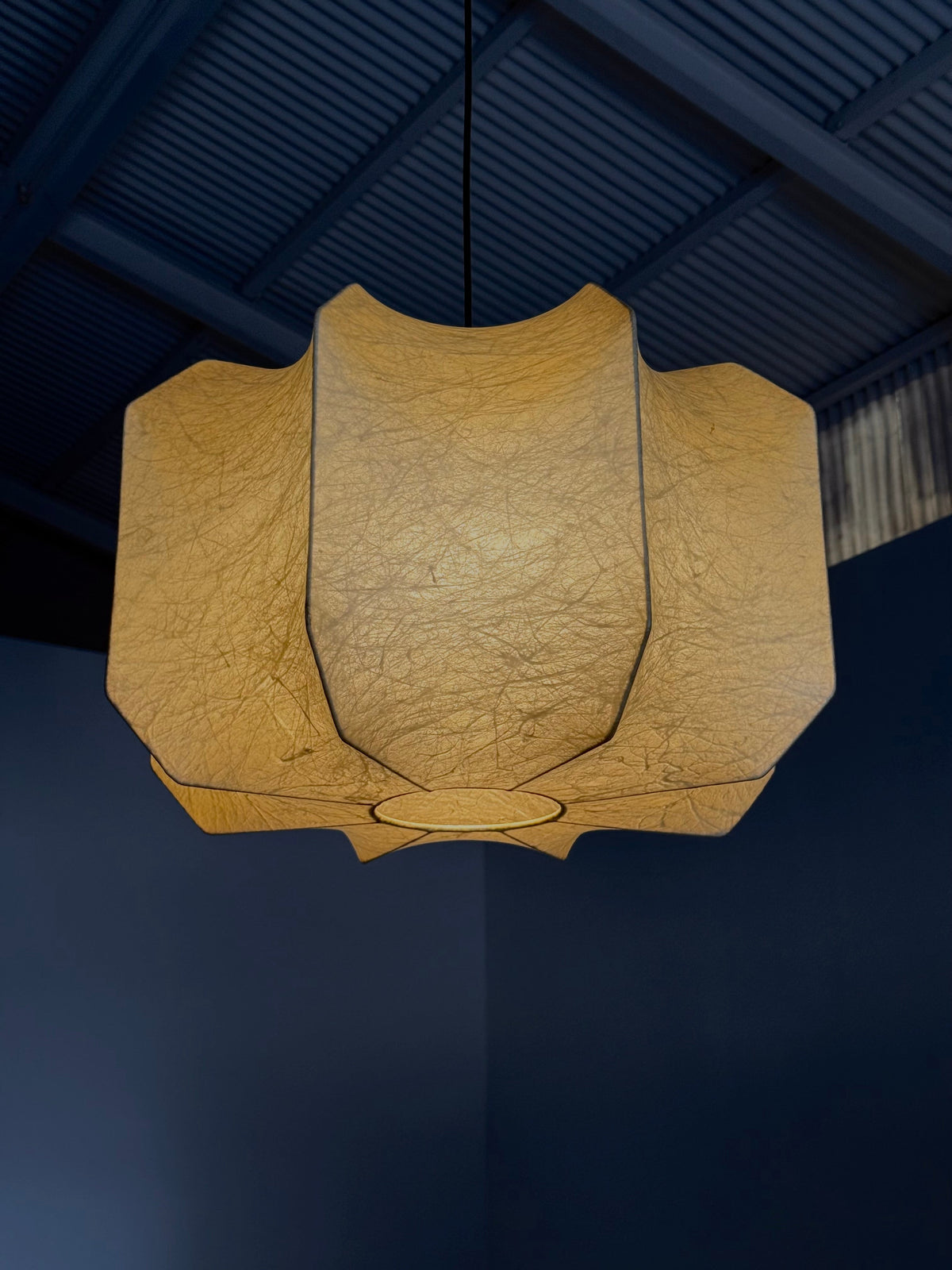 Achille & Pier Giacomo Castiglioni Cocoon lamp — side angle