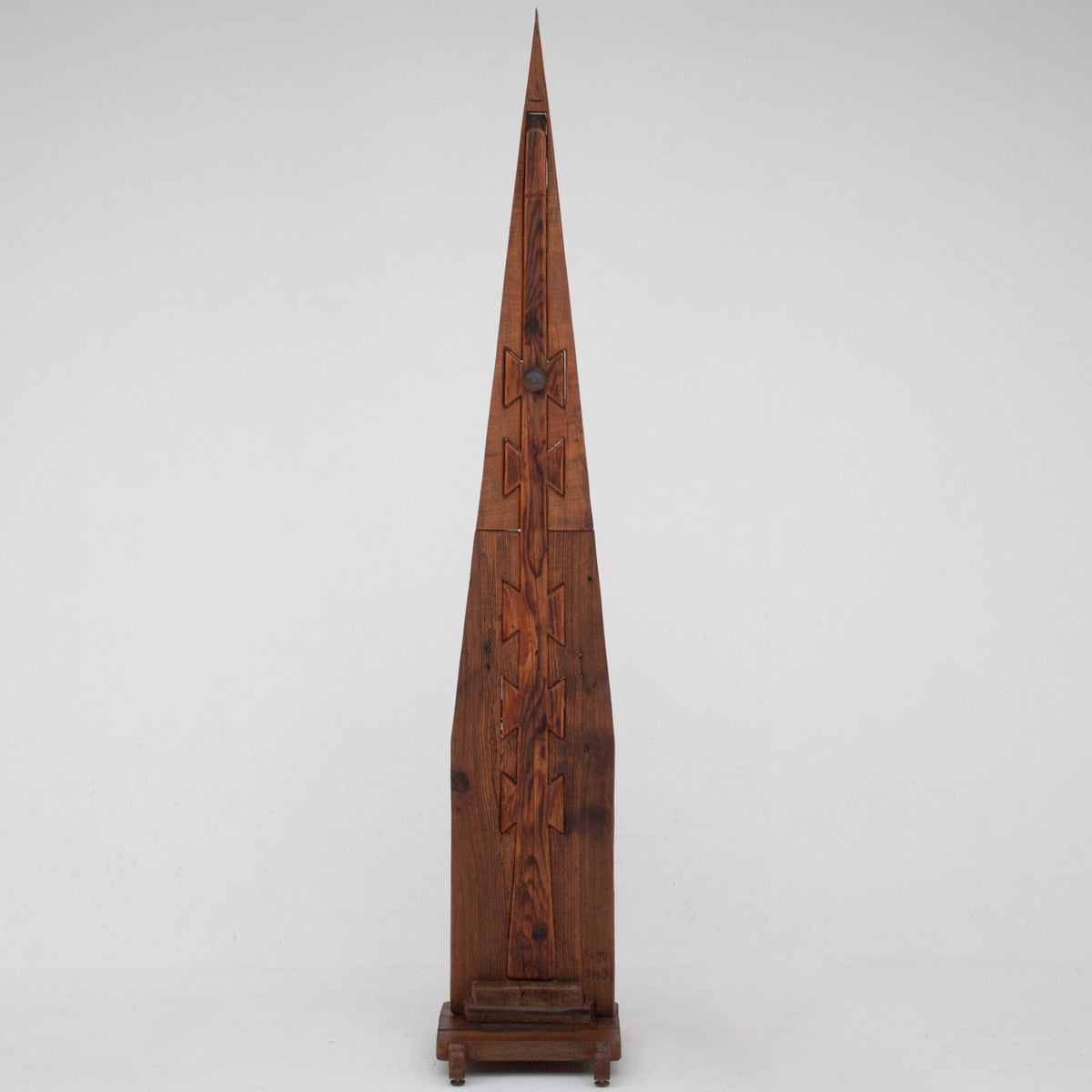 Geometric Wooden Sculpture by Luciano Bertolotto, Italy 1995 — detail view
