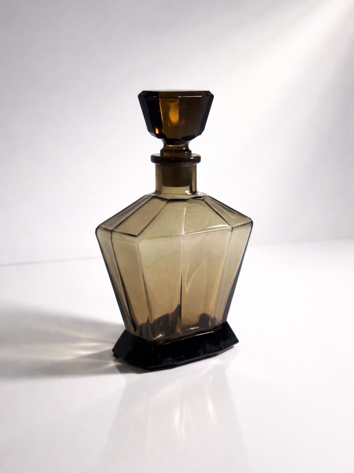 Bohemian Art Deco Decanter - 1930s by Dodo Vintage | The Oblist — amber glass, vintage design