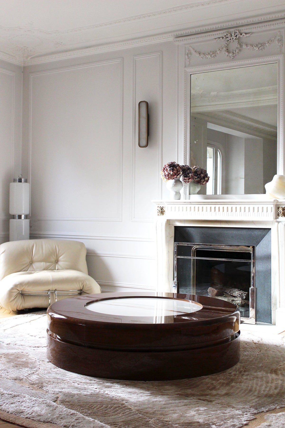 Yoyo Wooden And Shell Onyx Coffee Table — in context