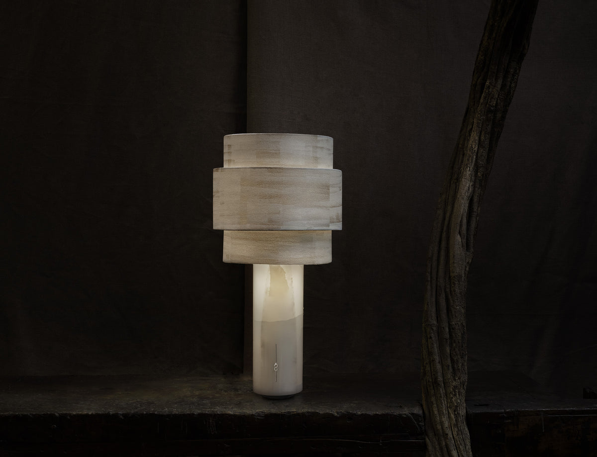 Auge Onyx Table Lamp — side angle