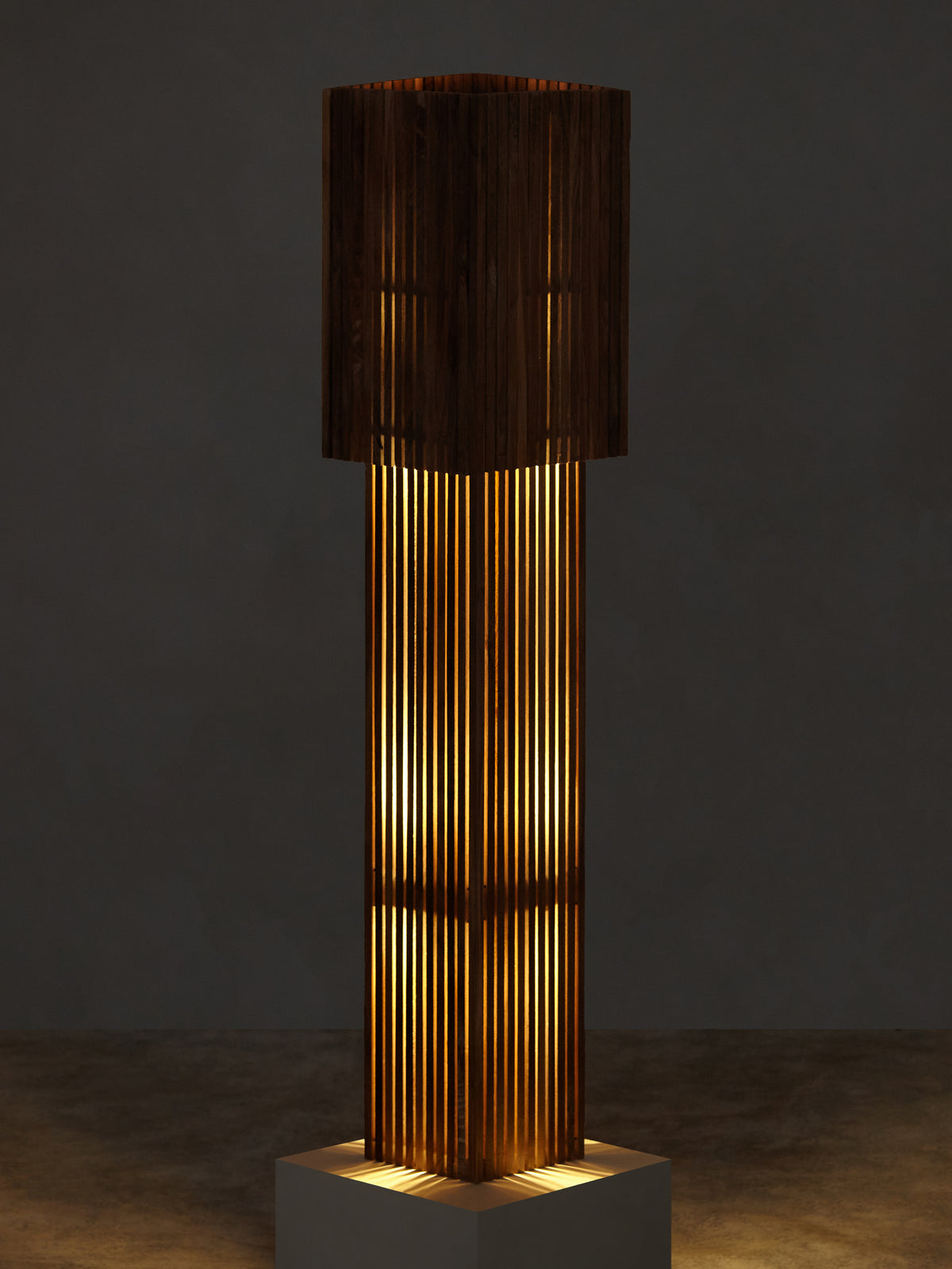 Wooden Parallilo Floor Lamp — alternate view