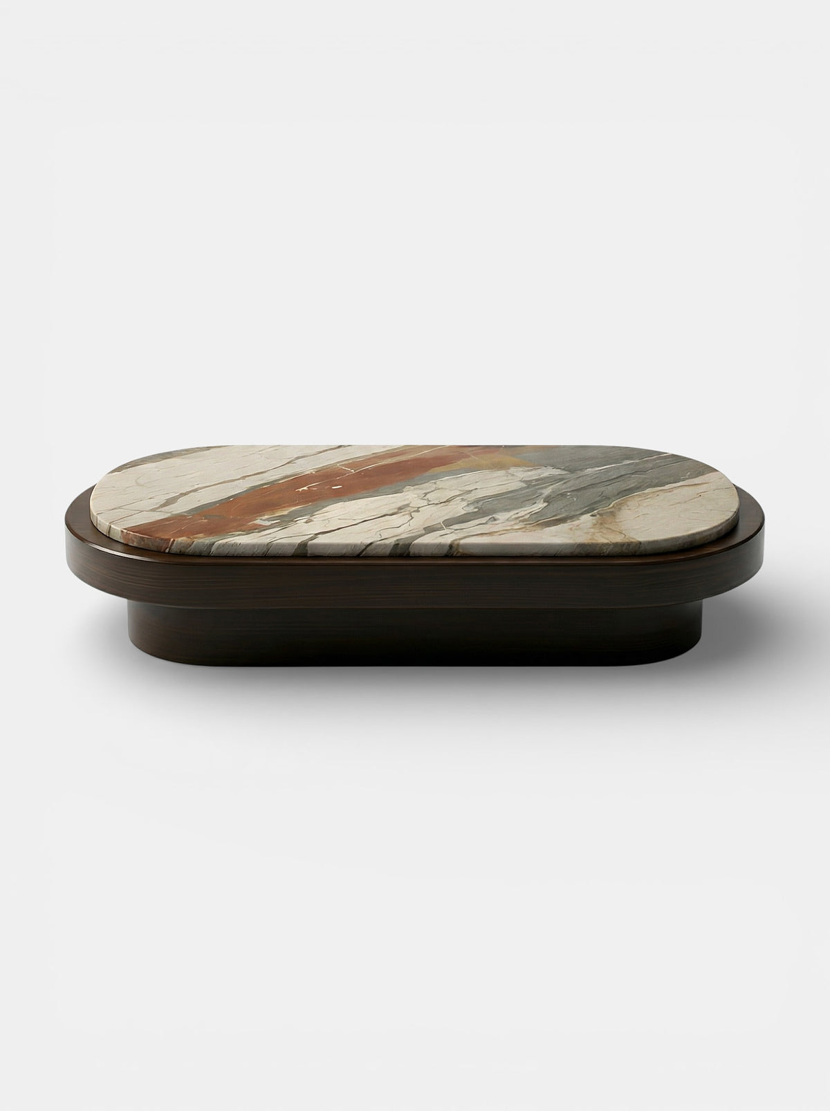 Mirage Wood and Breccia Fantastica Marble Coffee Table by Marbera | The Oblist