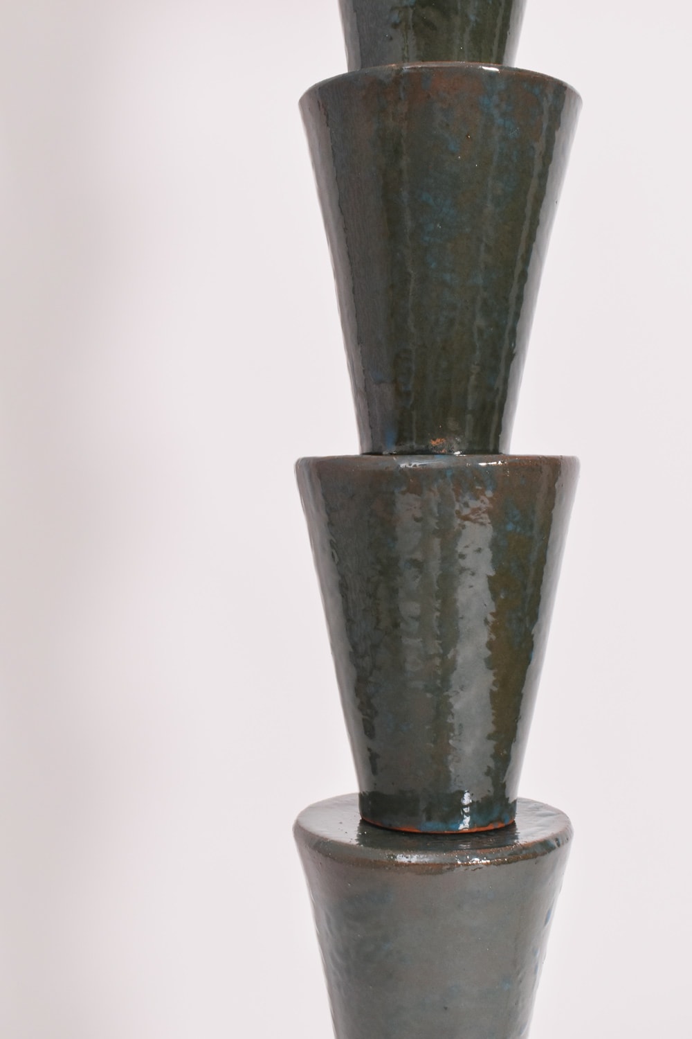 Nizwa Floor Lamp — back view showing stacked ceramic shades