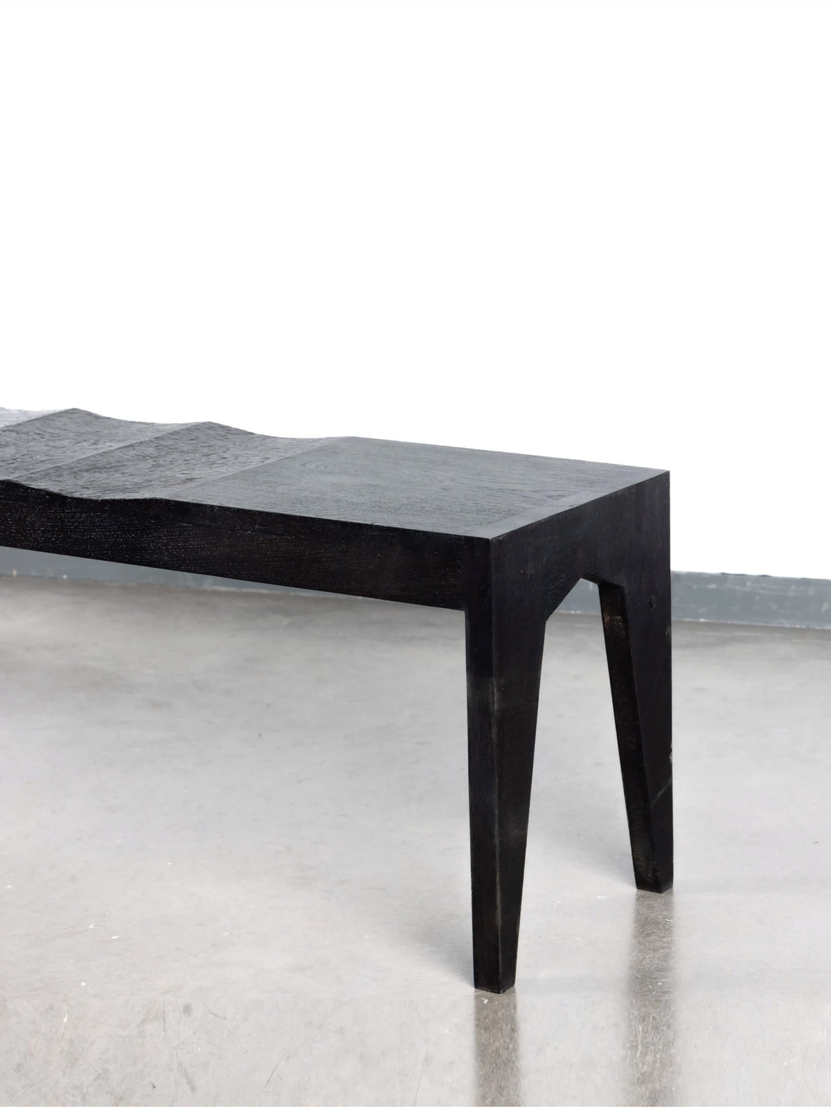 three seater Bench "Onde" — side angle