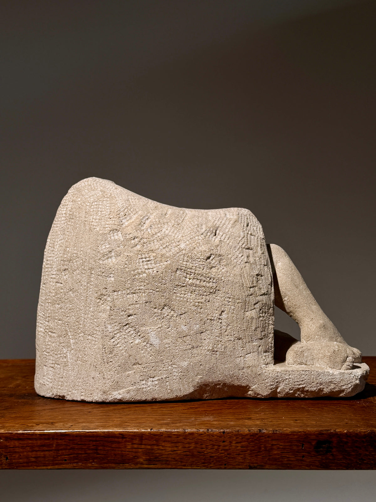 Exceptional female stone sculpture, France, circa 1920-1930.  — alternate view