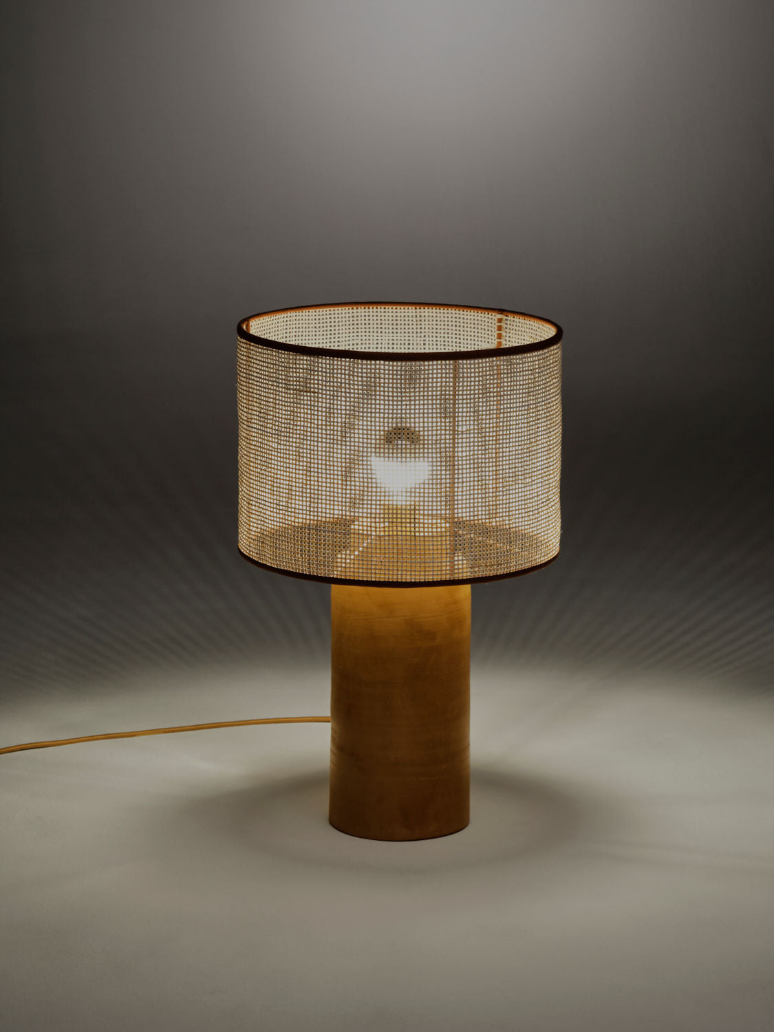 Sonora Rattan Table Lamp — lifestyle setting