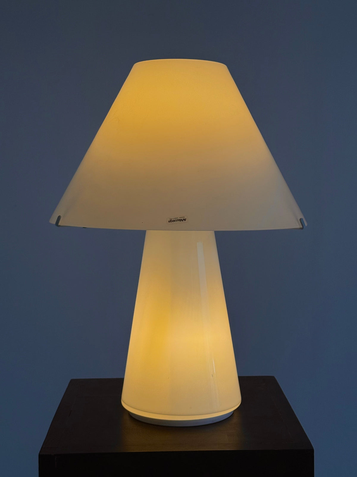 Vintage Italian Mushroom Table Lamp by Carlo Nason for AV Mazzega large — side angle
