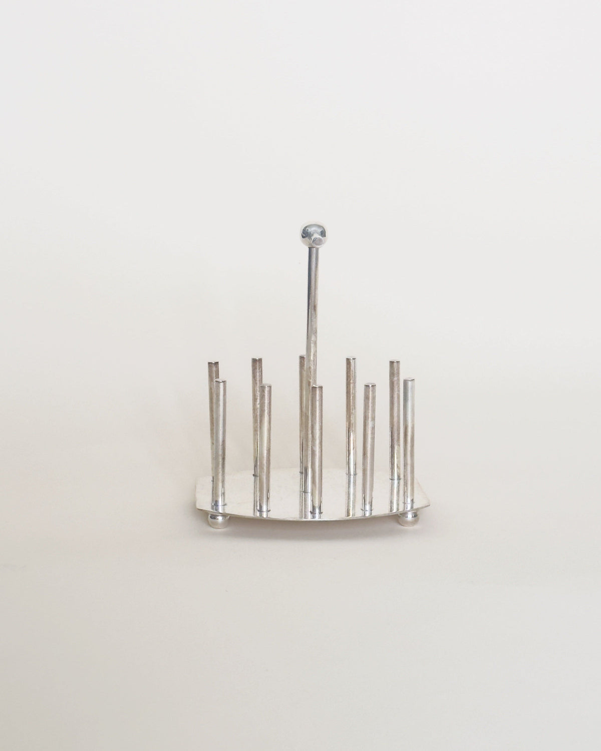 Christopher Dresser Silver-Plated Toast Rack by Aesthete Label | The Oblist — silver metal, modern design