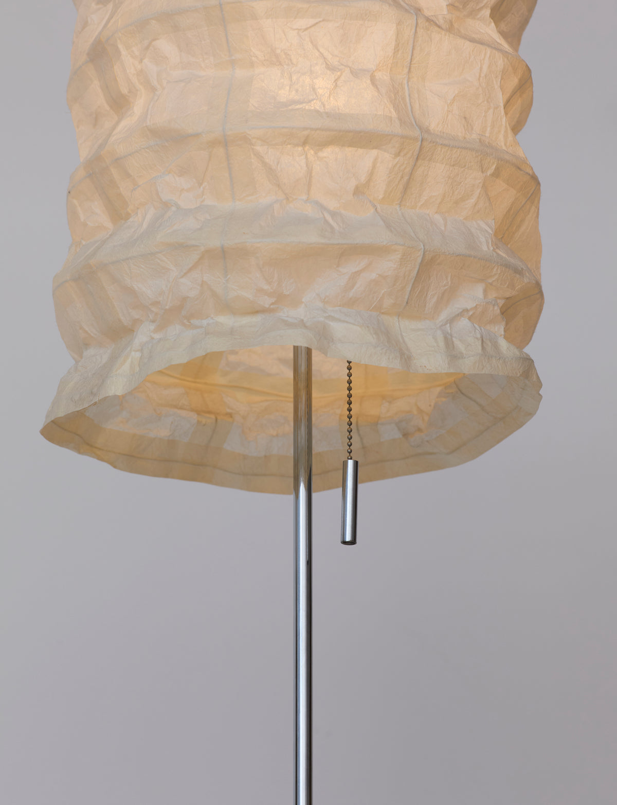 Vintage Ikea paper floor lamp C. 1990 — lifestyle setting