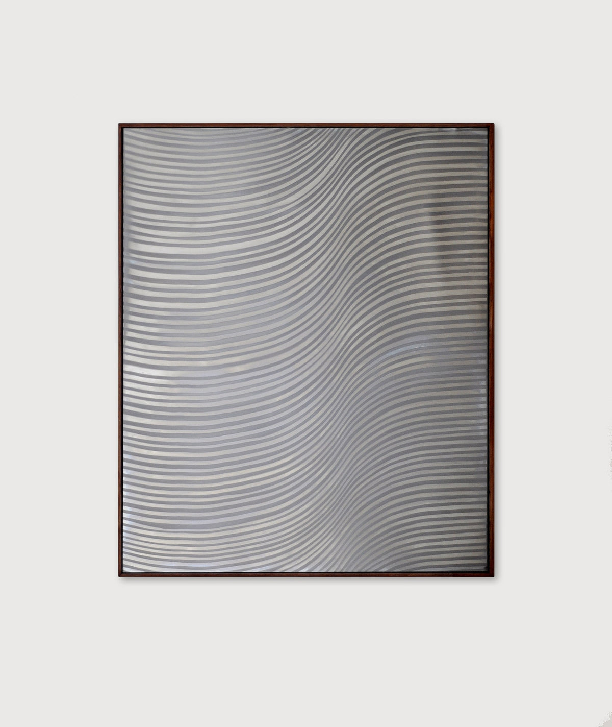 Metal Drawing No.2 - reflective wall piece in stainless steel by Studio Miriam Loellmann | The Oblist