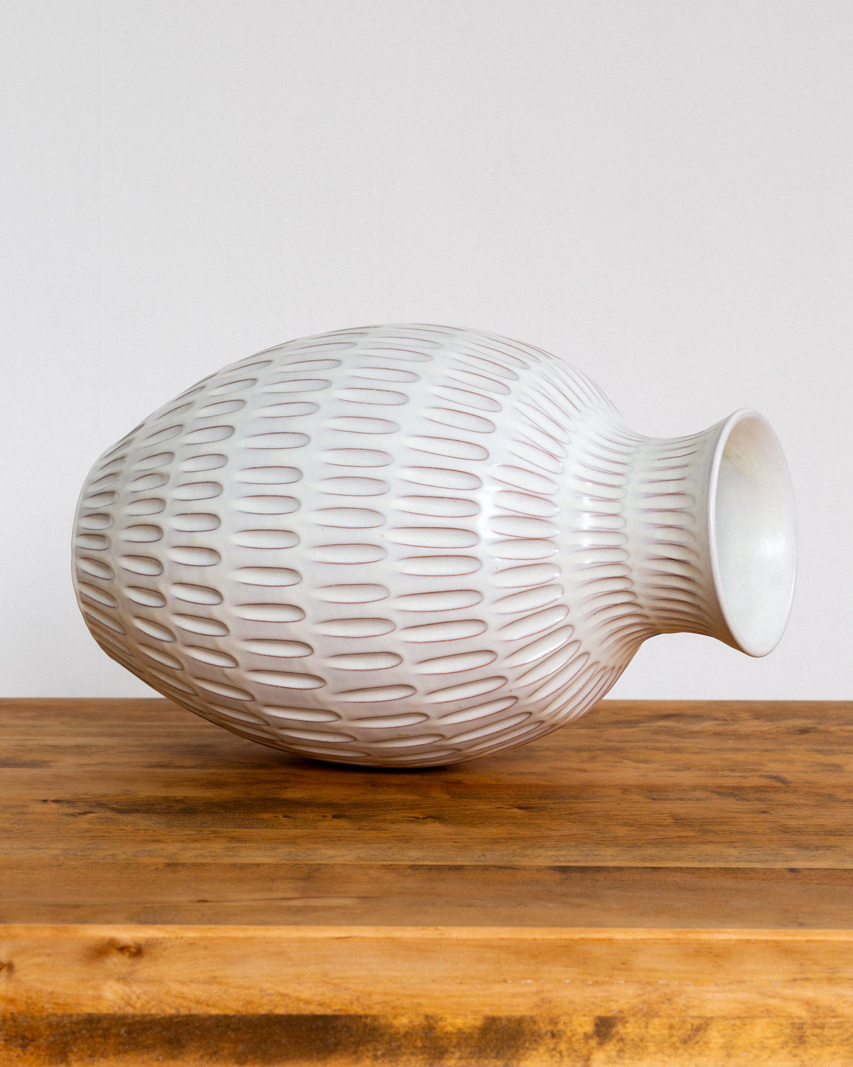 Anna-Lisa Thomson Floor Vase for Upsala-Ekeby, 1940s — back view highlighting textured ceramic surface