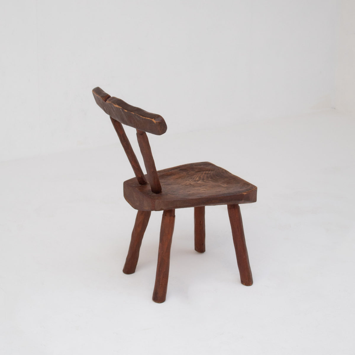 Pair of Vintage Brutalist Oak Chairs — close-up