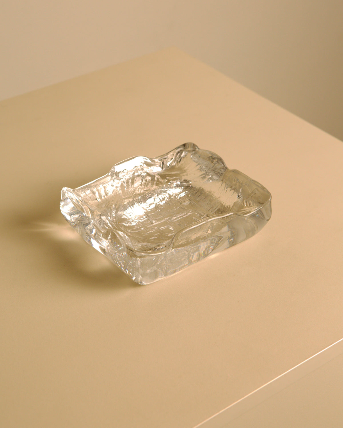 Clear crystal ashtray by Daum, 1960s by Treaptyque | The Oblist