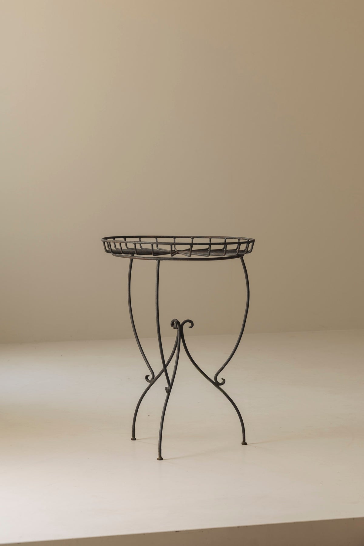 Wrought Iron Side Table attributed André Dubreuil, France 1986 — in context
