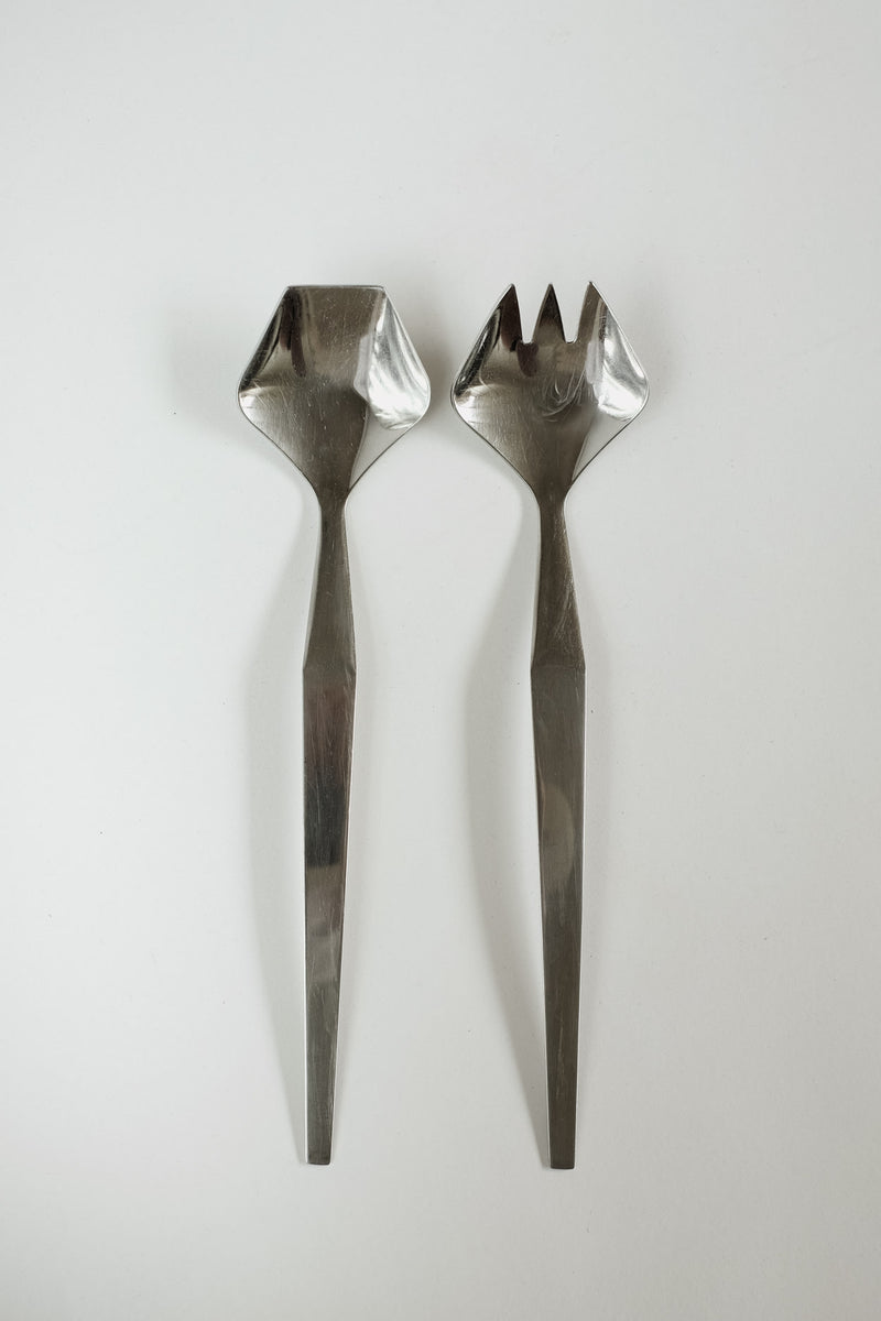 Geometric Modern Salad Servers by septembre studios | The Oblist