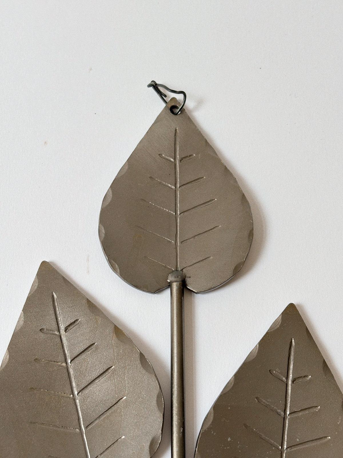 Metal Wall Candleholders, Sweden — close-up