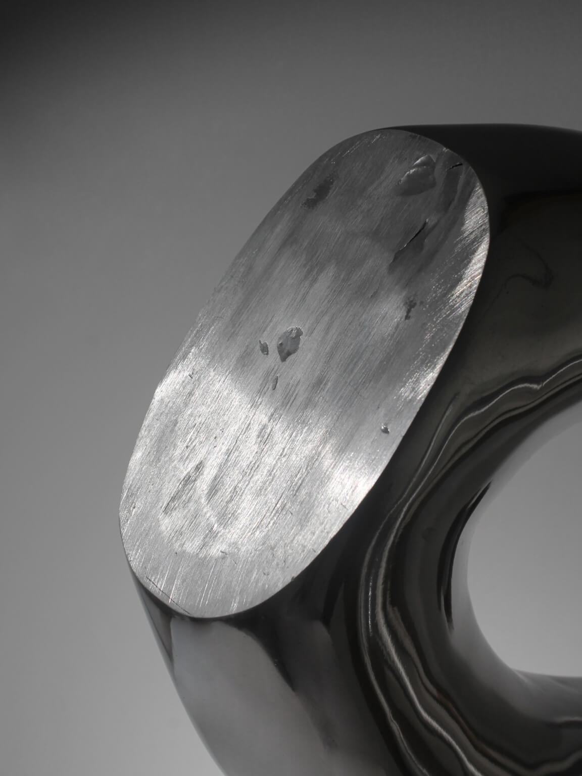 Contemporary Sculptural Aluminum Vessel, Extra Large — close-up