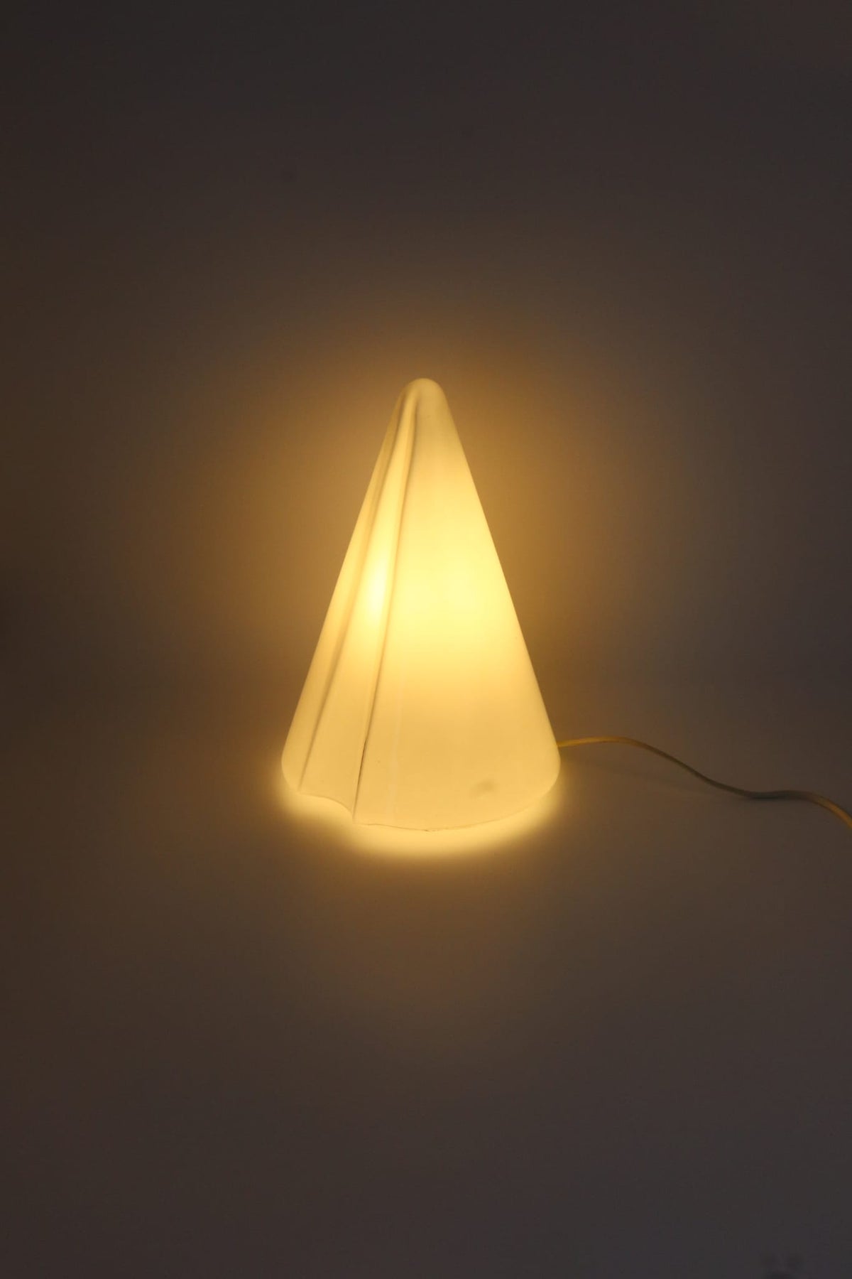 Vintage ‘Teepee’ Glass Table Lamp by SCE – France, 1980s by Forma Finds | The Oblist