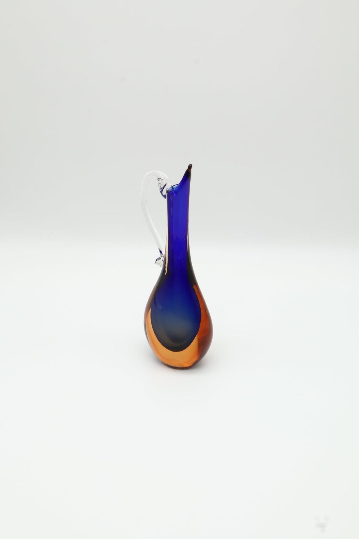 Murano Sommerso Glass Pitcher Vase – Italy, 1960s — detail view