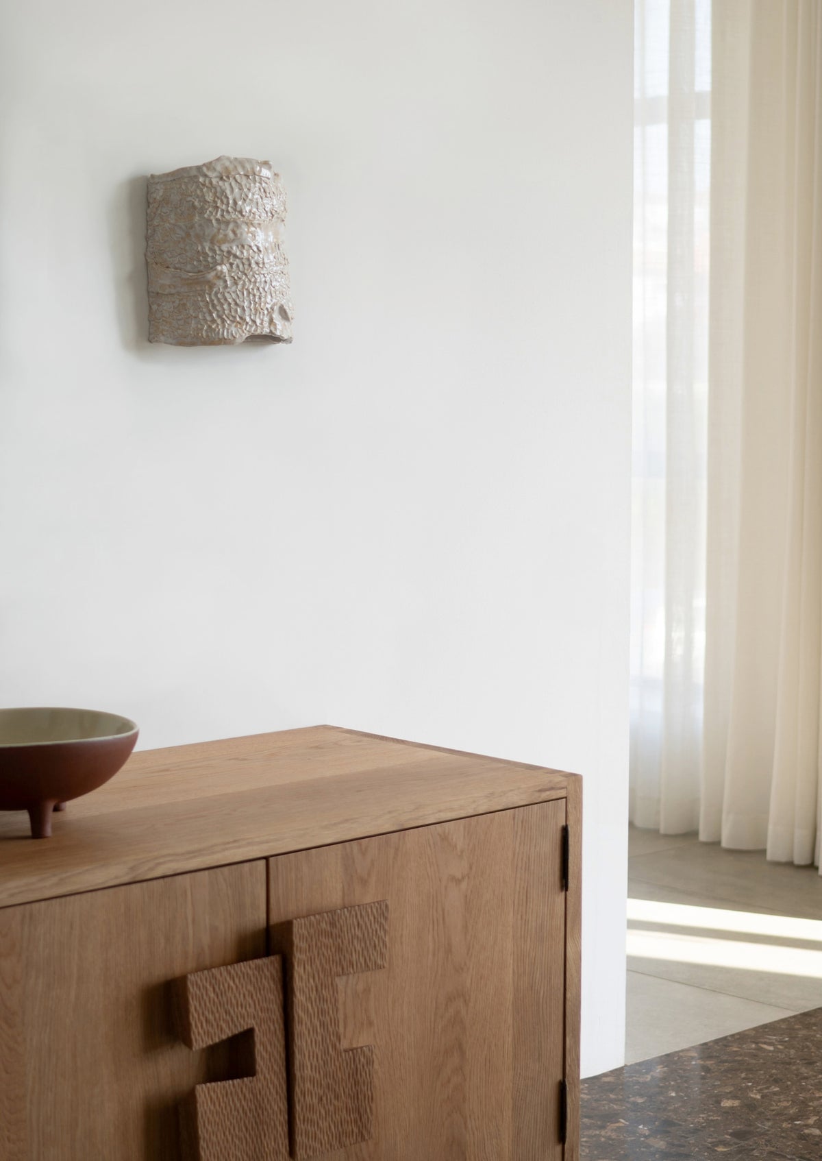 Casa Wall Light No3 — detail of textured surface on wall