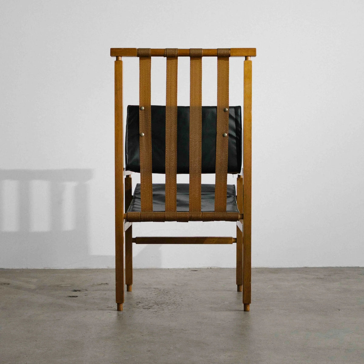 Architects Lounge Chair in Leather and Pine — alternate view