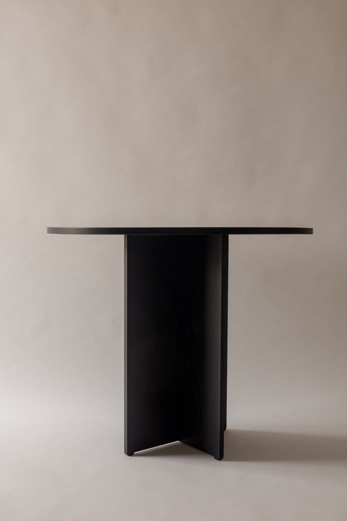 The Axis Table in Wood and Metal — detail view