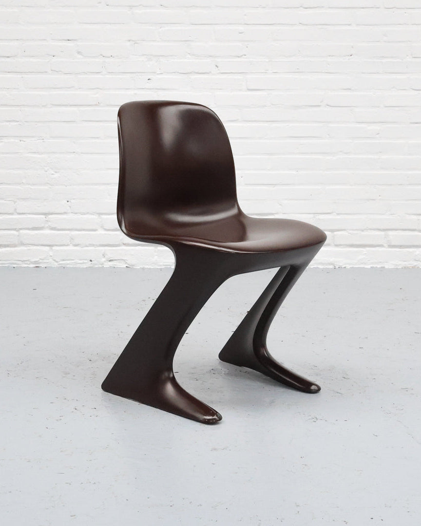 Brown Ernst Moeckl Z Chair with curved cantilever base, 1970s design