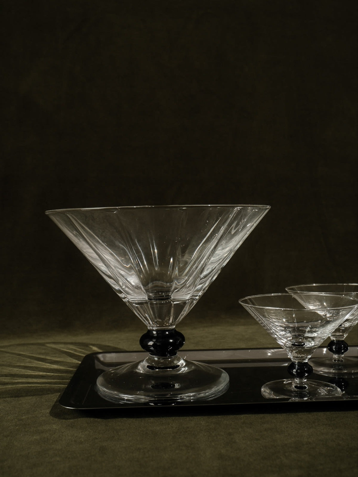 Crystal Serving Bowl and Coupe Set (4 pieces) — lifestyle setting