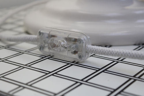 SAILOR roped ceramic white lamp — close-up of cord switch detail