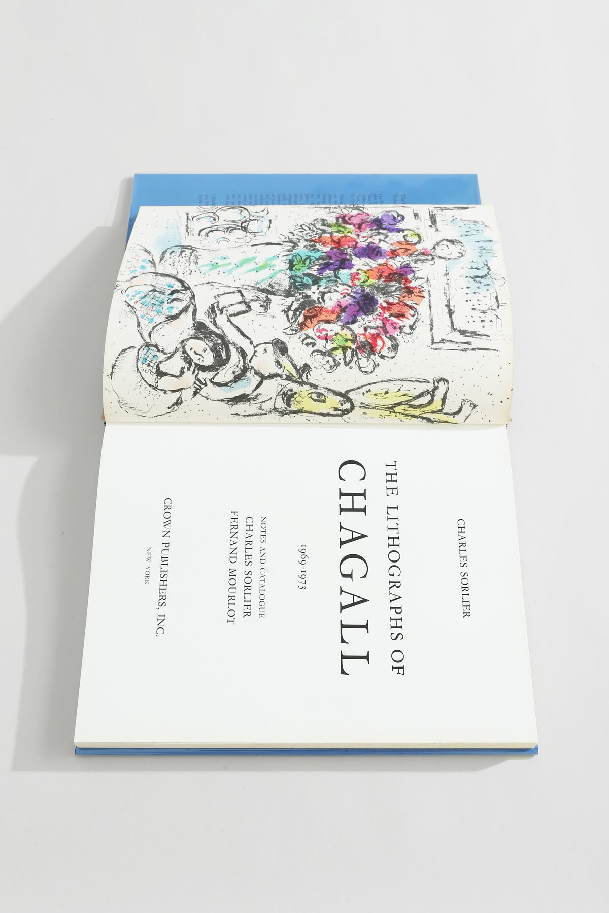 Chagall Lithographs IV Book — open view showing colorful illustrations