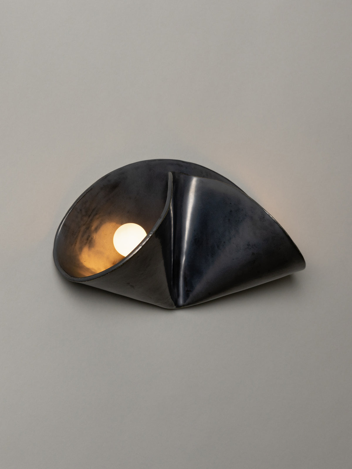 Shado Sconce, Graphite — side angle