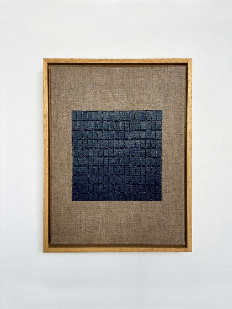 'Prussian Blue - Signature Linen' Painting by Roi Elmaliah | The Oblist