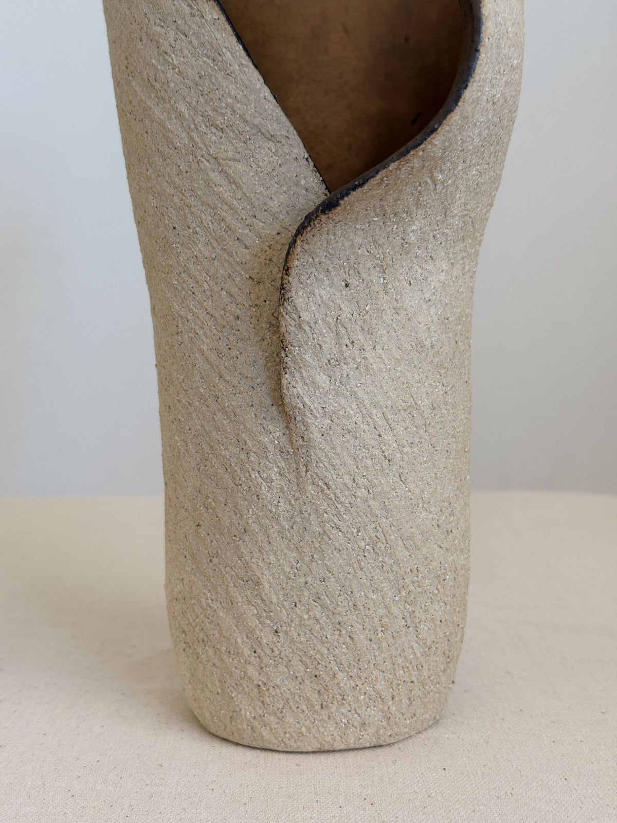 Sculptural Vase in Ceramic and Stone | Japandi Style — alternate view