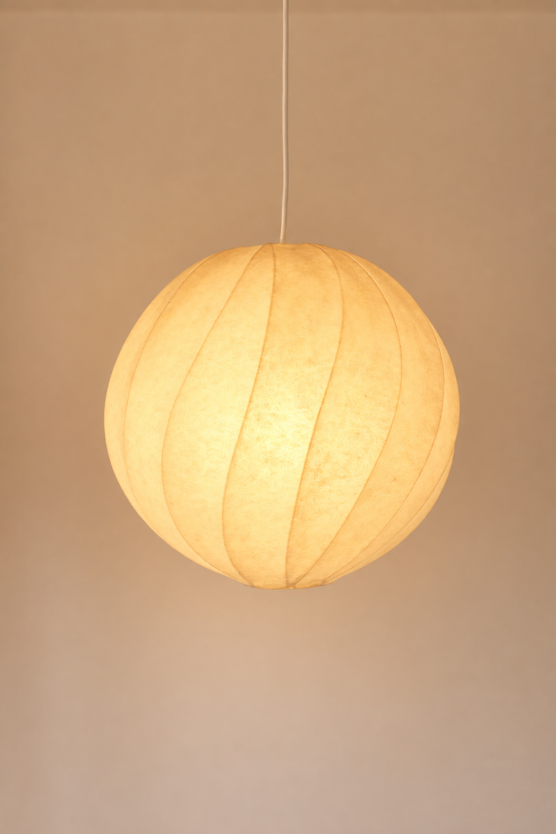 Midcentury Italian Cocoon Pendant Light. Castiglioni c.1960. — detail view