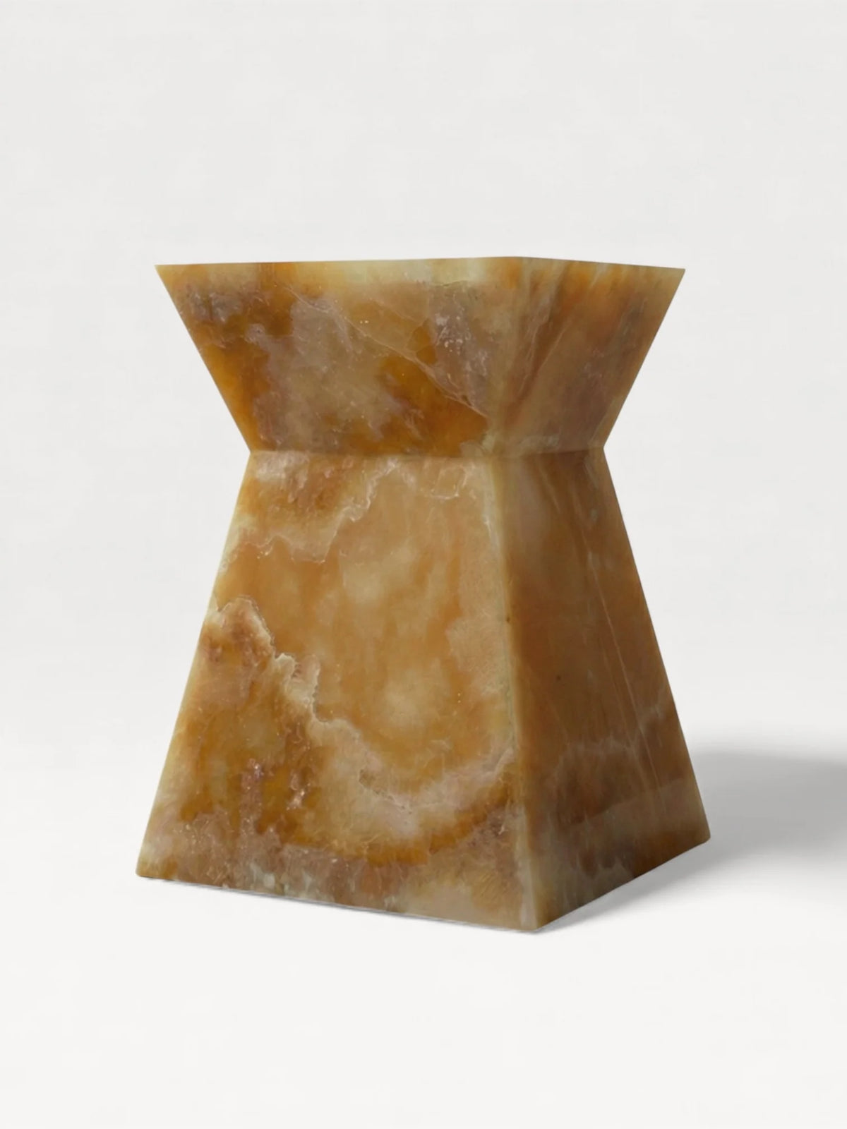 Aria Honey Onyx - Marble Coffee Table — side angle