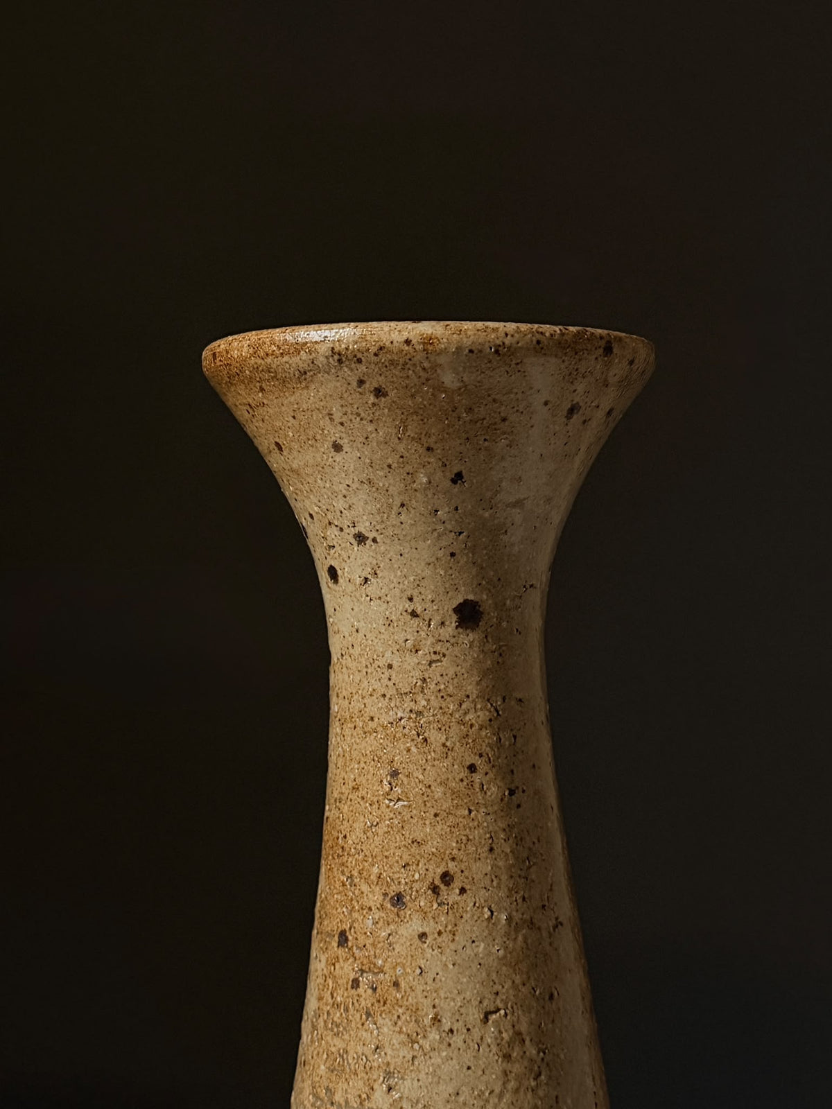 Large glazed stoneware vase, La Borne, France, circa 1960. — lifestyle setting