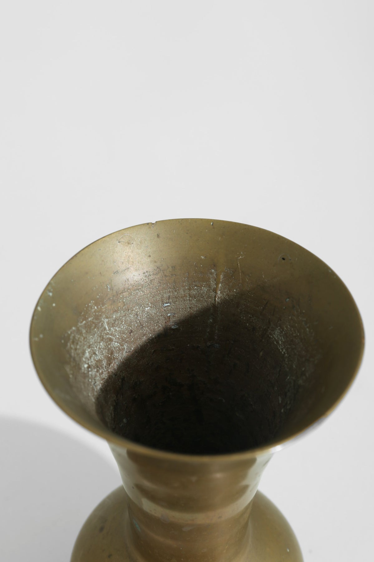 Modernist Brass Vessel — close-up