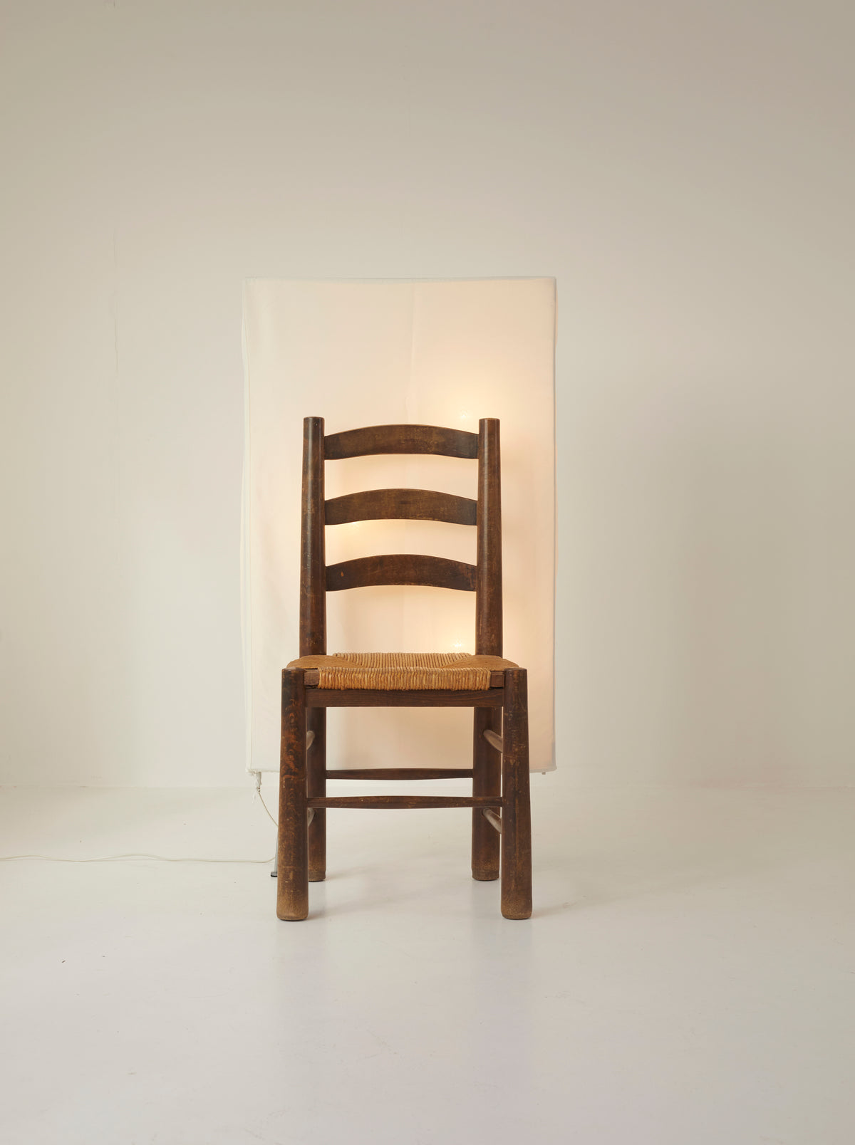 Vintage Dimmable Light Screen / Floor Lamp / Room Divider in Removable Fabric C. 2000 — close-up