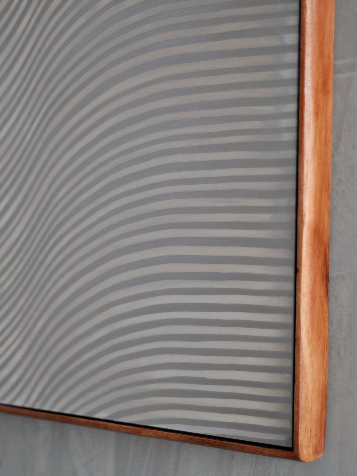 Metal Drawing No.2 - reflective wall piece in stainless steel — lifestyle setting