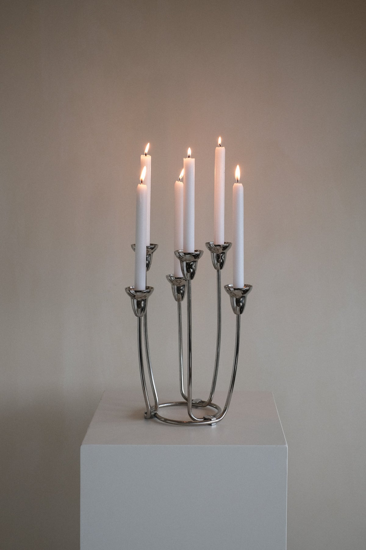 Large Candleholder by septembre studios | The Oblist — polished metal finish