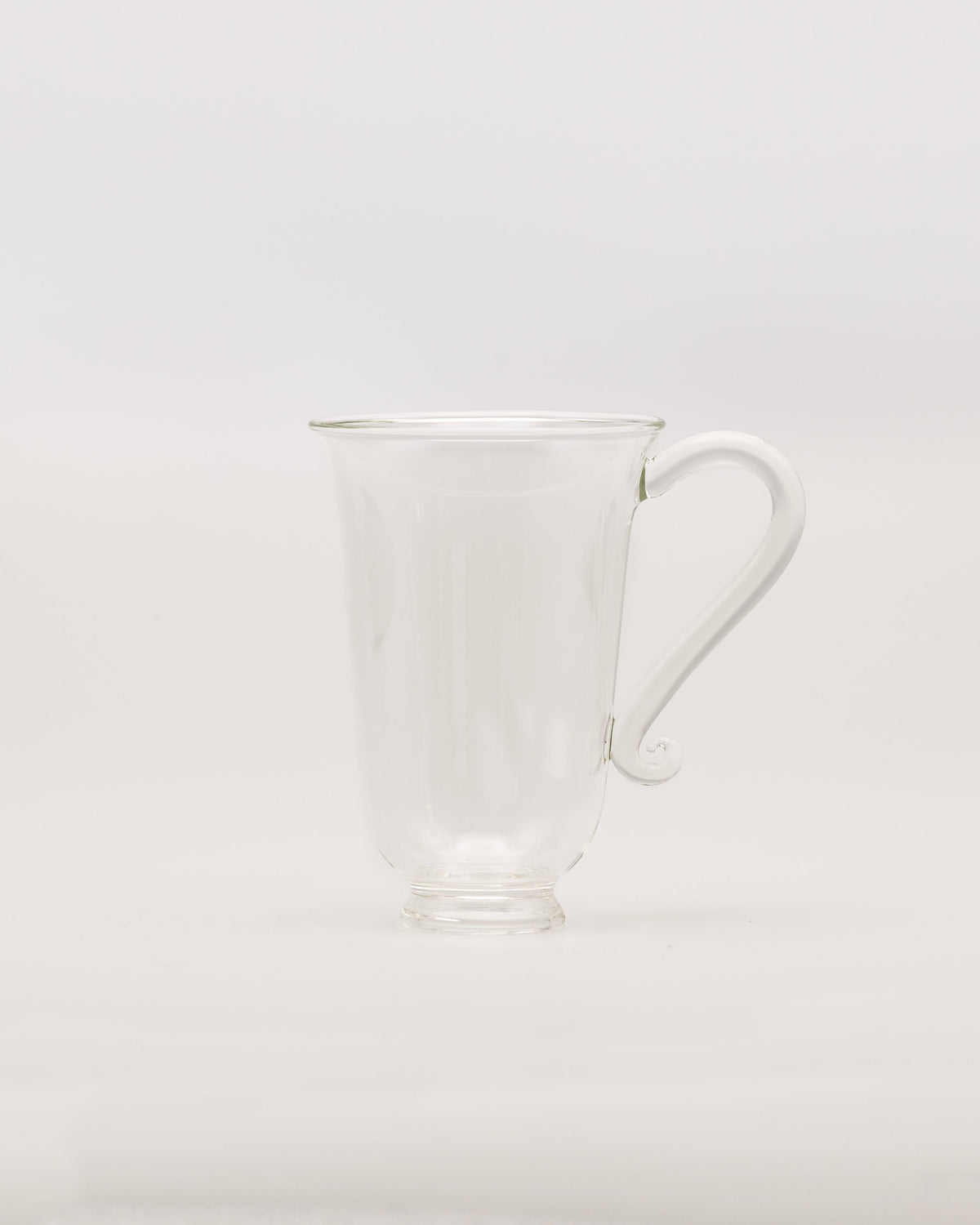 Grande Tasse Set — clear glass mug with curved handle