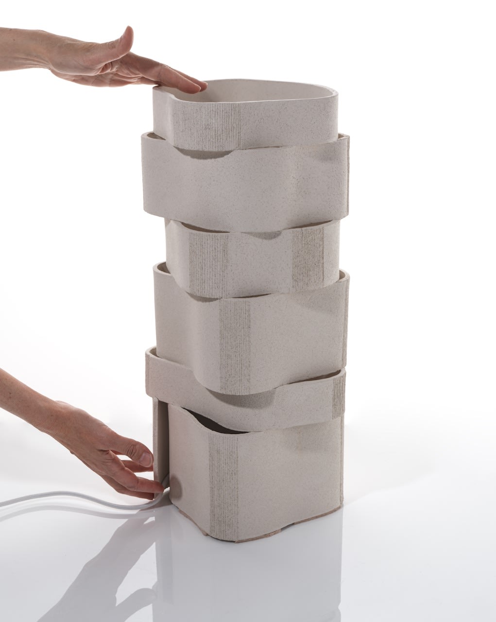 Too 60' Ceramic Table Lamp — close-up of textured ceramic surface