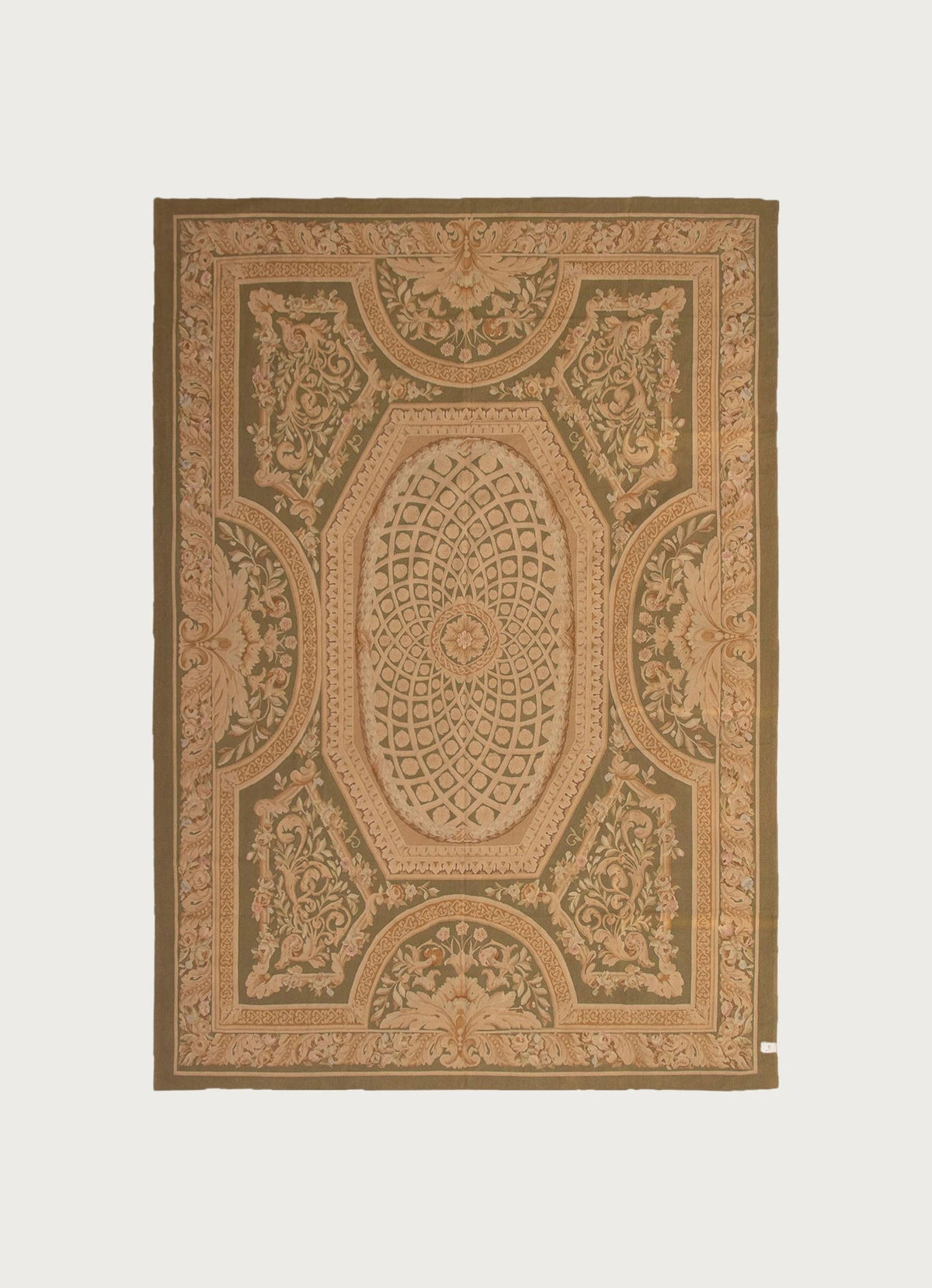 Tapestry Rug in Song 287 x 419 cm by catalog:three | The Oblist — wool, green and beige design