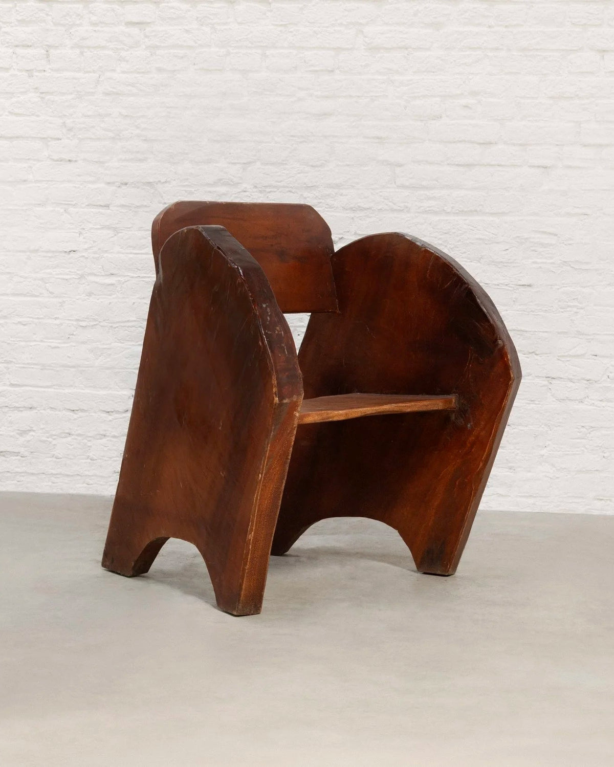 Sculptural Anthroposophical Wooden Armchair, circa 1940s by Introverso | The Oblist